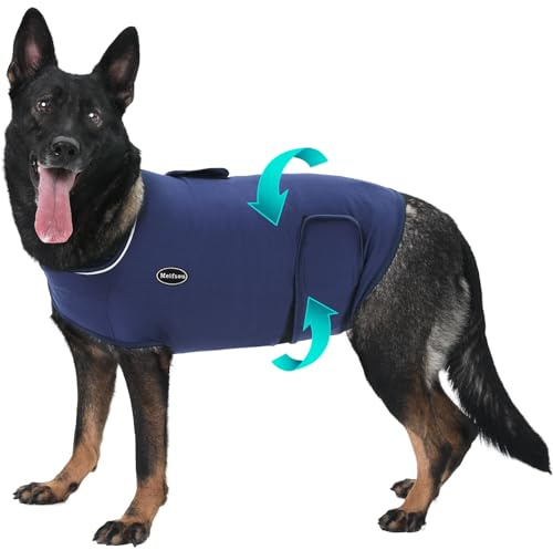 Meifsou Dog Anxiety Vest, Skin-Friendly Thunder Jacket for Dogs, Dog Calming Shirt for Thunder, Fireworks, Vet Visits and Separation - Keep Pet Calm Without Medicine & Training, Anti Anxiety for Dogs