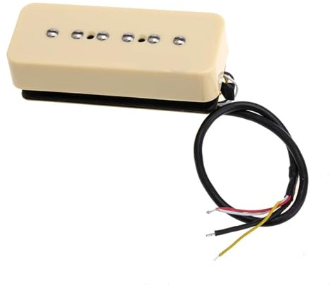 For M-Serie Stacked P90 Soapbar Keramik-Single-Coil-Humbucker-Steg-Tonabnehmer for SG/für LP-E-Gitarre, Creme