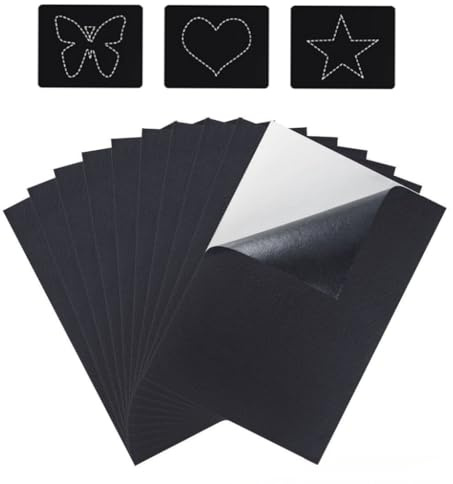 10pcs 30x21CM Black Velvet Fabric Adhesive Back Sheets for Clothing Jacket Repair,Jewelry Box Liner and Soft Velvet Drawer Liner