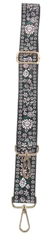 TOGEVAL Banjo Adjustable Strap with Sturdy Clips for Mandolins, Vintage Pattern Instrument Strap Suitable for Musicians Performances and Practice Sessions: 1