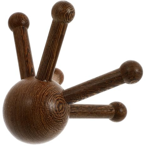 HAMPPLIES 1 Stück Kopfhaut Massager aus Holz Ergonomisches Design Sanfte Kopfmassage für Bessere Durchblutung und Schonend zur Stressreduzierung und Entspannung