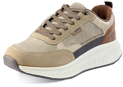 LEOSS ORIGINAL Scarpe da Ginnastica Uomo Sneaker con Lacci Scarpe da Città Scarpe da Escursionismo Casual Scarpe da Walking in Pelle Sportive