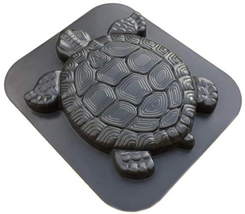 Jorzer Stampi per calcestruzzo fai da te a forma di tartaruga, stampi per pietra miliare, riutilizzabili, personalizzati, decorazione da giardino, tartaruga, stampo per pavimentazione per statue
