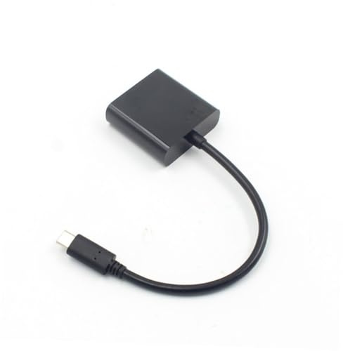 TOBBOMEY Adattatore Usb-c Vga Full HD Cavo Convertitore Type-c Maschio Vga Femmina per Tv Proiettore e Monitor Connessione Stabile e Plug Play Nero