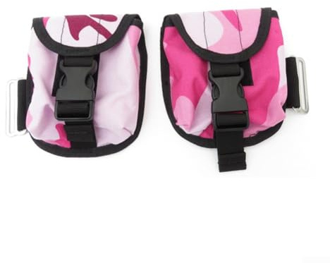 LatoYard Paquete de 2 bolsas de peso de buceo con hebilla de liberación rápida para cinturón de cintura, soporta 2 kg, nailon 1000D
