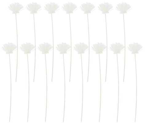 SMASOLO 15pcs Scent Diffuser Sticks with Artificial Chrysanthemum Flowers, Pe Foam Fragrance Oil Refill for Home and Bathroom Decor, High Simulation Reed Diffuser Accessory