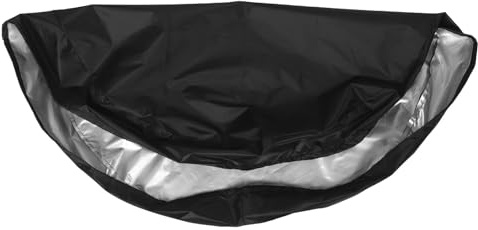 NUOBESTY Copertura per Barbecue Rotonda Oxford 210d e Resistente, Copertura per Tavolo da Fuoco e Stufa da Patio Sfiato Antiumidità, Adatta a Grill e Fornelli da Campeggio, Nera Diametro