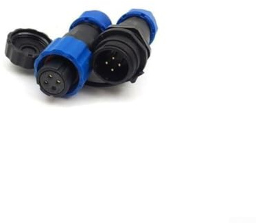 IP68 wasserdichter Stecker, SD13, Luftfahrt-Stecker, Buchse, vergoldetes Kupfer, PA66-Nylon, Gewindekupplung, IP68 für LEDs und Licht (4-polig)