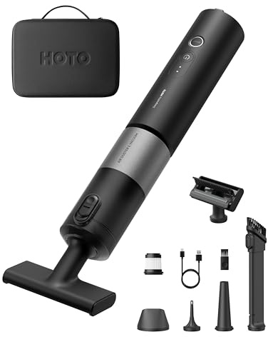 HOTO AutoCare Plus, Akku-Autostaubsauger, 20000Pa Saugkraft Handstaubsauger | 4-in-1 Tragbarer Handstaubsauger & Elektrischer Druckluftreiniger für Auto, Schreibtisch, Tastaturen, Haus und Büro