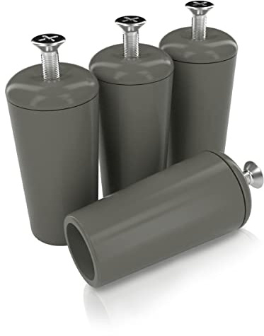 markiso® Rolladenstopper offen in Grau, Rollladen Anschlagstopper für Rollo & Jalousie 40mm lang inkl. Schraube & Dichtung | Rollladenstopper in verschiedenen Set´s