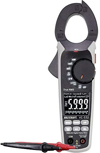Stromzange VOLTCRAFT VC-532 kalibriert (ISO) Digital CAT III 600 V Anzeige (Anzahl der Punkte): 6000