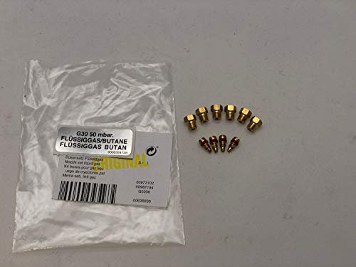 Gasdüsen für Flüssiggas - Propanasdüsen für Geräte von Bosch, Siemens und Neff - Original-Ersatzteil für Gasherd und Gaskochfeld - G30/50 mbar