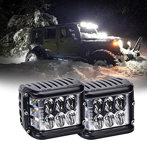 Chelhead Lampe de Travail LED 4 Pouces 60W Projecteur Tout-Terrain IP67 | Projecteur LED 60W avec faisceau puissant 6000K. Étanche IP67, idéal pour SUV, UTV, VTT, tracteur et véhicules tout-terrain