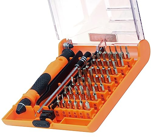 LEENUE Precision Screwdriver Set, Magnetic Driver Bit Sets, 45 in 1 with 42 Bits, Electronics Mini Repair Tool Kit for iPhone, Laptop, Eyeglasses, Computers, Watch, Jewellers