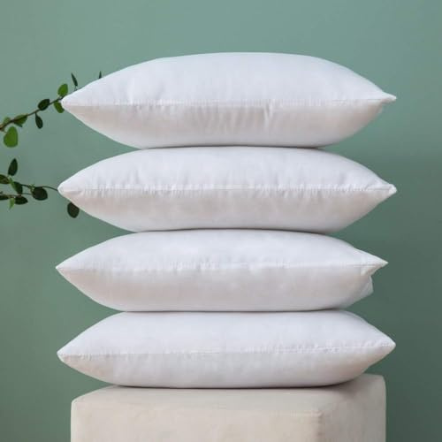 MIULEE Waschbare Polyester Kissenfüllung Innenkissen 4er Set 40x60 cm | waschbare Polyester-Kissenfüllung für Sofa und Wohnzimmer, formstabile Füllung, passend für alle passenden Dekokissenbezüge