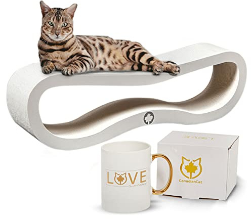 CanadianCat Company | White Edition - Set | Kratzbrett Orbit 2.0 + Limitierte Tasse Love