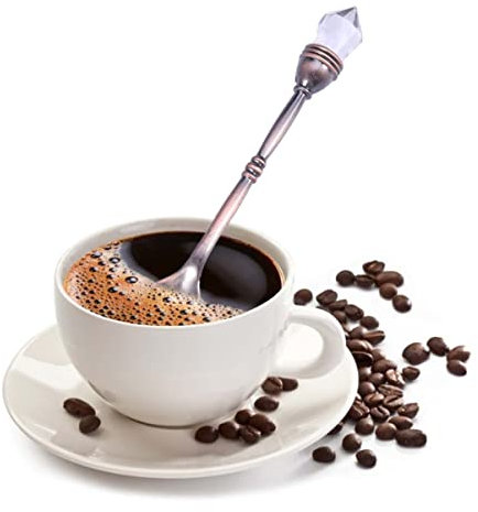 Kichvoe Retro-kaffeelöffel Mit Rautenförmigem Kopf Im Hofstil Rührlöffel Für Kaffee Und Eiscreme Filigrane Form Für Zuhause Und Cafés Rotbronze