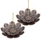 2 Pezzi Porta Bastoncini di Incenso Loto,Bruciatore Lotus Censer,6 Fori,Ottone,Raccoglitori di Cenere