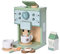 Donmills Kids Wooden Toys Toddler Pretend Play Kitchen Accessories Green Coffee Maker Espresso Machine Playset Montessori Kitchen Toy Gift for Girls and Boys