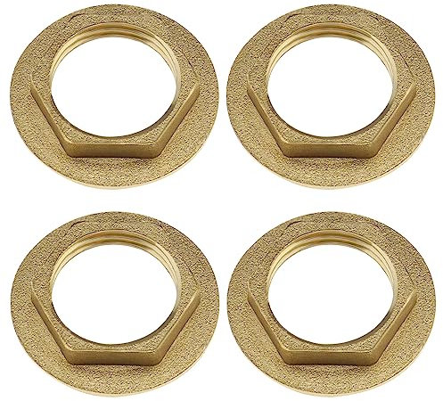The Lord of the Tools 4pcs 1/2 pollice BSP Dado Posteriore Flangia Rubinetto in Ottone Dado Raccordo idraulico per Rubinetti Lavabo Bagno Raccordi Idraulici Accessori Hardware