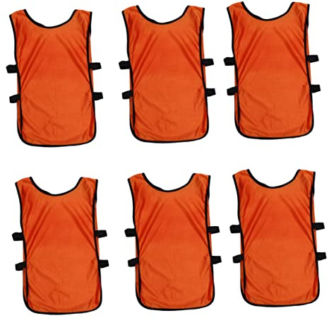 VALICLUD 6st Sportliche Pinnies Trainingsweste Für Fußball Mesh-Scrimmage-Trikots Fußball-trainingswesten Fußballübungspinnies Scrimmage-Weste-pinnies Schnelltrocknend Sweatshirt Kind