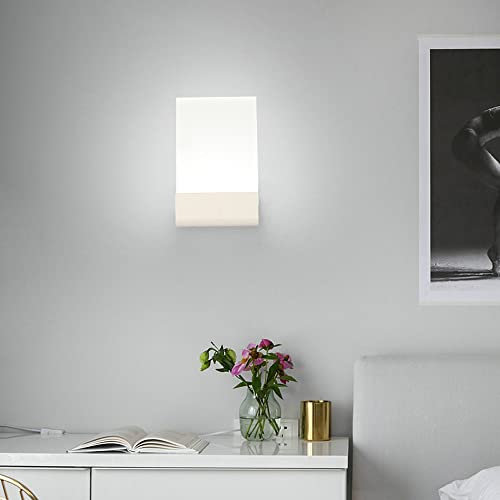 Lampes murales modernes , Petite lampe de chevet LED 6W Lumière froide et chaude Aluminium Chambre Applique murale Vanity Bar Light Applique de chevet Applique murale noire ( Color : B , Size : White