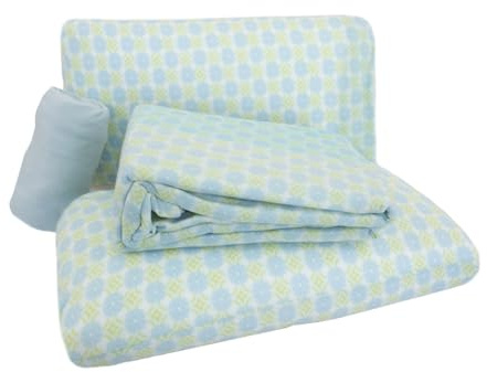 Viterbo Biancheria Juego de sábanas para cama de matrimonio de suave forro polar, diseño de Kenia (6127) (geométrico verde)