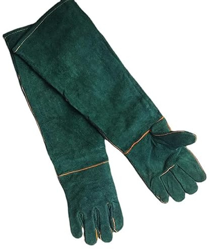 GOVNPJ Anti-Morsure Gants de Protection/de Manutention pour Animal, Sécurité Cuir Gants de Travail pour le soudage, le jardinage ou la manipulation de Chiens/Chats/Oiseaux/Lézards/Faucons/Reptiles