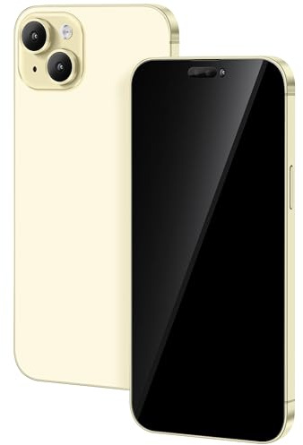 FufoneUS Affichage Faux Jouets téléphone Portable modèle métallique réplique Non Fonctionnement 1:1 téléphone pour 15 Faux Jouet Mobile (pour 15 Jaune Écran Noir)