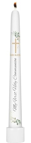 First Holy Communion Taper Candle, Unique Taper Candles, Great for Religious Celebration, First Communion, Confirmation, Special Events or Gift, Velas para Primera Comunion (Communion)