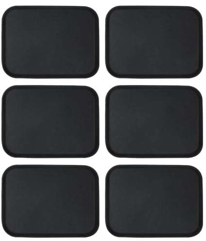 Argon Tableware Plateau de Service Antidérapant 56 x 41 cm Noir Lot de 6