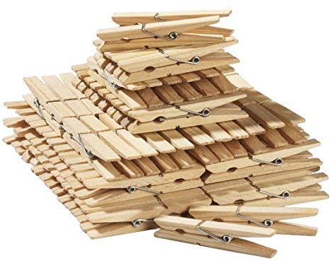48x Natural Bamboo Clothes Pegs | Biodegradable & Eco-Friendly | Laundry, Crafts & DIY | Durable Eco Pegs