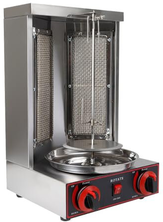 3000W Gas Vertikaler Broiler Döner Dönergrill, Hähnchengrill, Gyrosgrill, Vertikalgrill, Drehgrill mit Drehspieß Kebab Maschine Automatisches Spinnen Grill