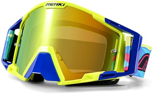 NENKI Motocross Brille, Motorradbrille mit Nasenschutz, Skibrille für Damen und Herren, für Outdoor-Sport, als mtb brille