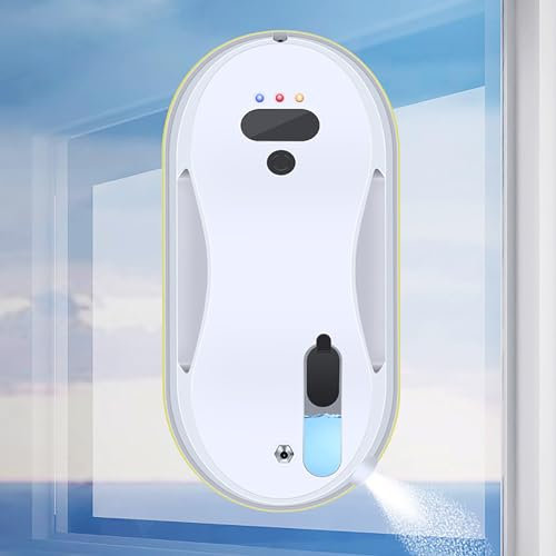 CHANGLKJ Robot Aspirador De Ventanas, Robot De Limpieza De Ventanas con Control Remoto, Potencia De Succión De 2800 Pa Y Función De Duración De La Batería De Apagado De 20 Minutos, para Ventanas