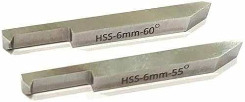 Buyohlic Set di utensili HSS per filettatura interna esterna a doppia estremità per tornio (gambo 6 x 6 mm)