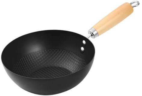 IMIKEYA Sartén Sin Revestimiento De Cocina Mini Wok Para Estufa Eléctrica Sartén Antiadherente Para Cocinar Carne Para Pequeñas Comidas Familiares
