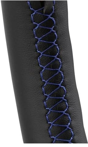 Coprivolante Per VW Per Old Per Golf 4 MK4 Per Passat B5 1996-2005 Fai Da Te Cucito A Mano Volante Per Auto Rivestimento In Morbida Pelle Traforata Nero Copri Volante(Blue Thread)
