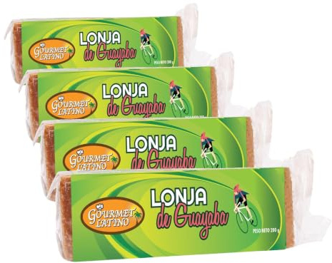 Gourmet Latino - Barra de Guayaba - 200 g - Alto Contenido en Vitamina C - Aporta una Dosis Extra de Energía - Propiedades Digestivas - Ideal para Deportistas (Paquete de 4)