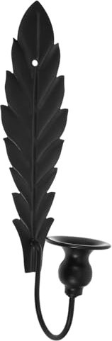 Holibanna Candelabro De Pared De Hierro Forjado Forma para Sala De Pasillo Decoración De Hogar Velas Cónicas