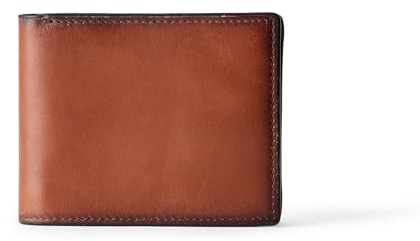 Amazon Essentials Portefeuille À Deux Volets En Cuir Homme, Havane, Taille Unique