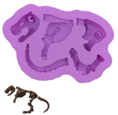 Dinosaurier-Silikonformen, Dinosaurierknochen, Silikonformen, lustige Formen, DIY-Backwerkzeug für Schokolade, Süßigkeiten, Halloween, Weihnachten, Party