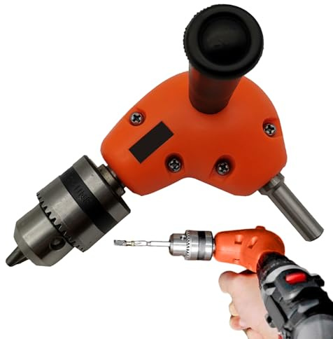 90 Degree Angle Drill Pass, Right Angle Electric Drill, 90 Degree Electric Drill Adapter, Drill Corner Device, Narrow Space Repair Tool for Tight Spaces