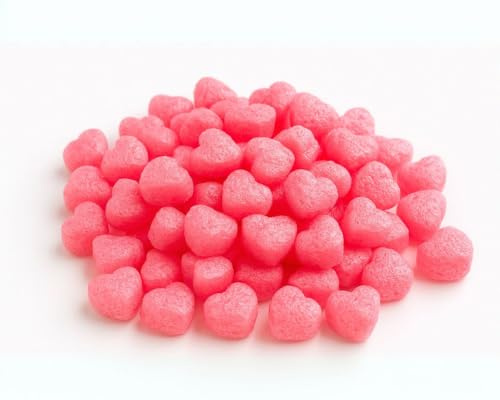 Verpackungschips Rosa Herzform Bio 20-400L | aus Maisstärke | 100% biologisch abbaubar und kompostierbar Füllchips Polsterchips Polstermaterial Füllmaterial (50)