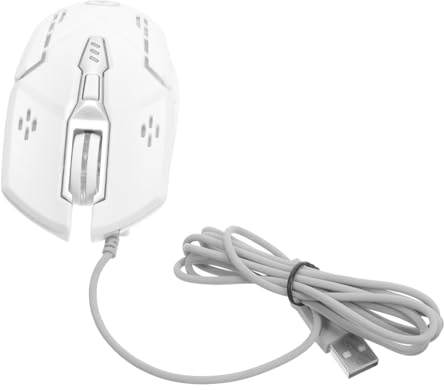 VILLCASE Mouse Ergonomico Silenzioso USB Cablato con Illuminazione Pulsanti per Computer e Laptop Accessorio Gaming per Sessioni Prolungate