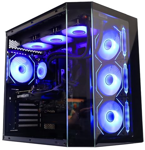 Liquid Cooled Gaming PC – Intel Core i9-14900KF | RTX 5090 32GB | 64GB RAM | 2TB NVMe SSD | ARGB Lighting | Windows 11 | WiFi (Intel Core i9-14900KF, RTX 5060)