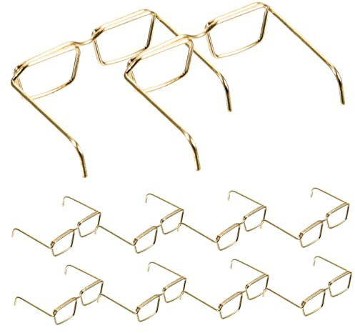 UKCOCO 10 Montature Occhiali per Mini in Metallo Accessori Decorativi senza Lenti Cornice per Vestire e Personalizzare Giocattoli