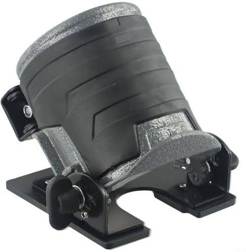 babominimer Oberfräsen-Neigungsbasis für RT0700C DRT50 3709 370–65 mm, Aluminiumlegierung, Trimmer-Maschinenfuß mit verstellbarem Winkel von -30 ° bis +45 ° für Holzbearbeitung, Rillen und