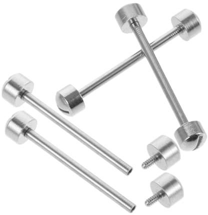 COLLBATH Varillas de Conexión de Tornillo para Correa de Reloj 22 Mm Acero 4 Piezas, Pasadores de Enlace de Correa de Reloj, Accesorios para Reparación y Herramientas de Relojero, Uso