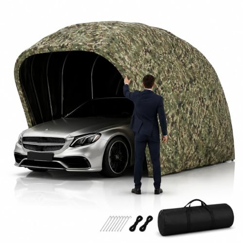 Abri de Voiture Semi-Automatique Pliable en Acier Inoxydable